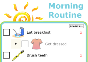 You can create your own list to make your mornings smoother and empower your kids! The Trip Clip makes it easy to create and print custom morning routines for your kids, and the pictures make it easy for big and little kids to know what needs to be done next. Try it at your house and find out how capable your kids are! You’ll finally have time to finish that cup of coffee.