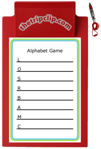 Great for entertainment and learning! Challenge your child to find an item nearby that begins with each letter. Use it at a restaurant, in the airport, or anyplace you go with your kids. Each time you print it you'll get a different set of letters to practice those first letter sounds, handwriting, and spelling!