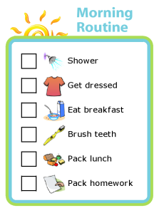 Get organized for back to school with this drag and drop morning routine maker.