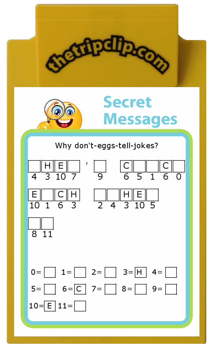 Secret Message Puzzles are great for teaching problem solving that helps in math, science, and computer programming. And they're super fun, too! You can even write your own secret message for your budding spy to discover.