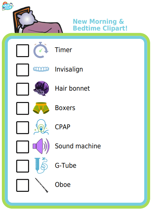 New Morning & Bedtime Routine Clipart